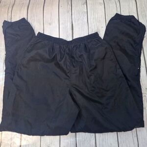 VTG 90s Nike WindBreaker Pants Men's SM Ankle Zip RN 56323 CA 05553 Black Swoosh